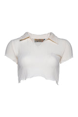 Crop Polo Tee