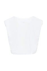 Cropped Dance Vest - Diamond White