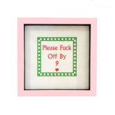 Embroidered Please Fuck Off by Nine Artwork