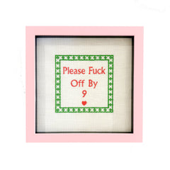 Embroidered Please Fuck Off by Nine Artwork