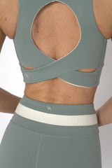 YOGAFLOW WRAP WAIST LEGGINGS DUO SOFT SAGE