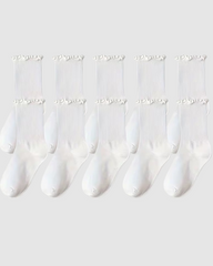 Premium Cotton Frill Edge Socks- 5 Pack