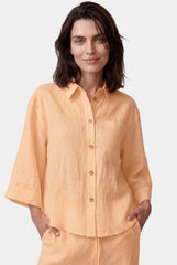 Peach Heavy Linen Shirt Perfect Days