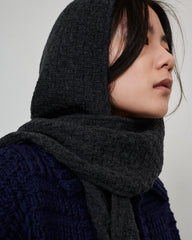 Radvilaitė: Charcoal Wool Headpiece