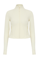 POWERFLOW CROPPED RUNNING JACKET OFF WHITE