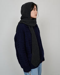 Radvilaitė: Charcoal Wool Headpiece