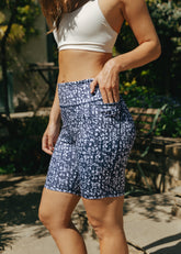 Palmaire Navy & White Printed Shorts
