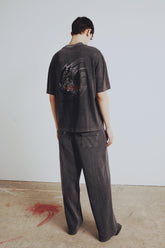 YOUR *ITCH ACID WASHED TSHIRT - JET BLACK