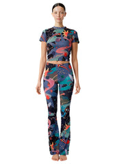 DOOR of the COSMOS FLARED PANTS - BAMBOO