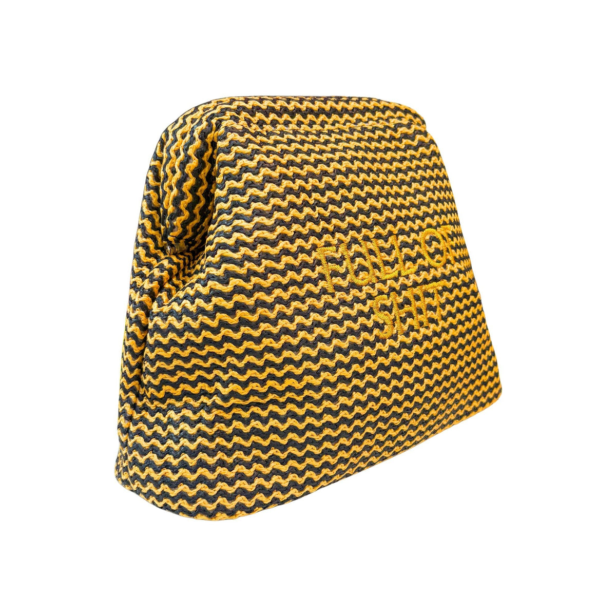 Full of Shit Gold Straw Clutch