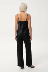 The Lady Silk Pants Crystal Black
