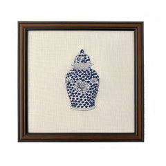 Ginger Jar #2 Embroidered Art Work