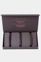 Skinny Silk Scrunchie Set Future Brown