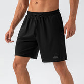 Black Straight Design Padel Shorts for Men