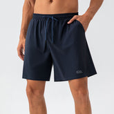 Dark Blue Straight Design Padel Shorts for Men