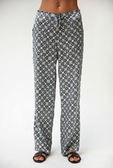 Black Crystal Neo Geo Silk Pyjama Pants