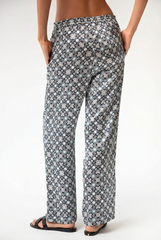 Black Crystal Neo Geo Silk Pyjama Pants