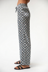 Black Crystal Neo Geo Silk Pyjama Pants
