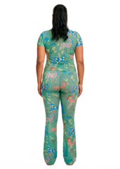 KHUTULUN’S HORSES FLARED PANTS - BAMBOO