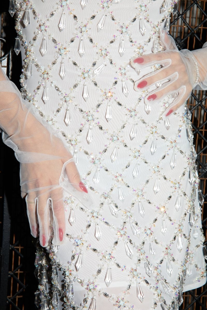 Arabella Hand Beaded Crystal Dress