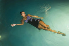 Tasseled Crescent Shell Mini Dress Black