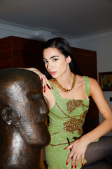 St. Barth Hand-Beaded Crystal Dress Pink