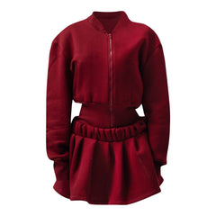 Inej Skirt Set in Burgundy