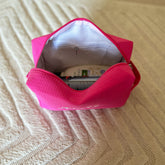 Monogram Quilted Cosmetic Pink Bag