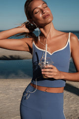 GRACE LONG BRA - ISLAND BLUE