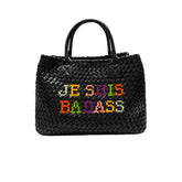 Je Suis Badass Vegan Embrodiered Bag