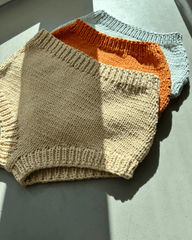 Kaitra: Taupe Cotton Hot Pants