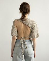 Lake Galvė: Natural Linen Top