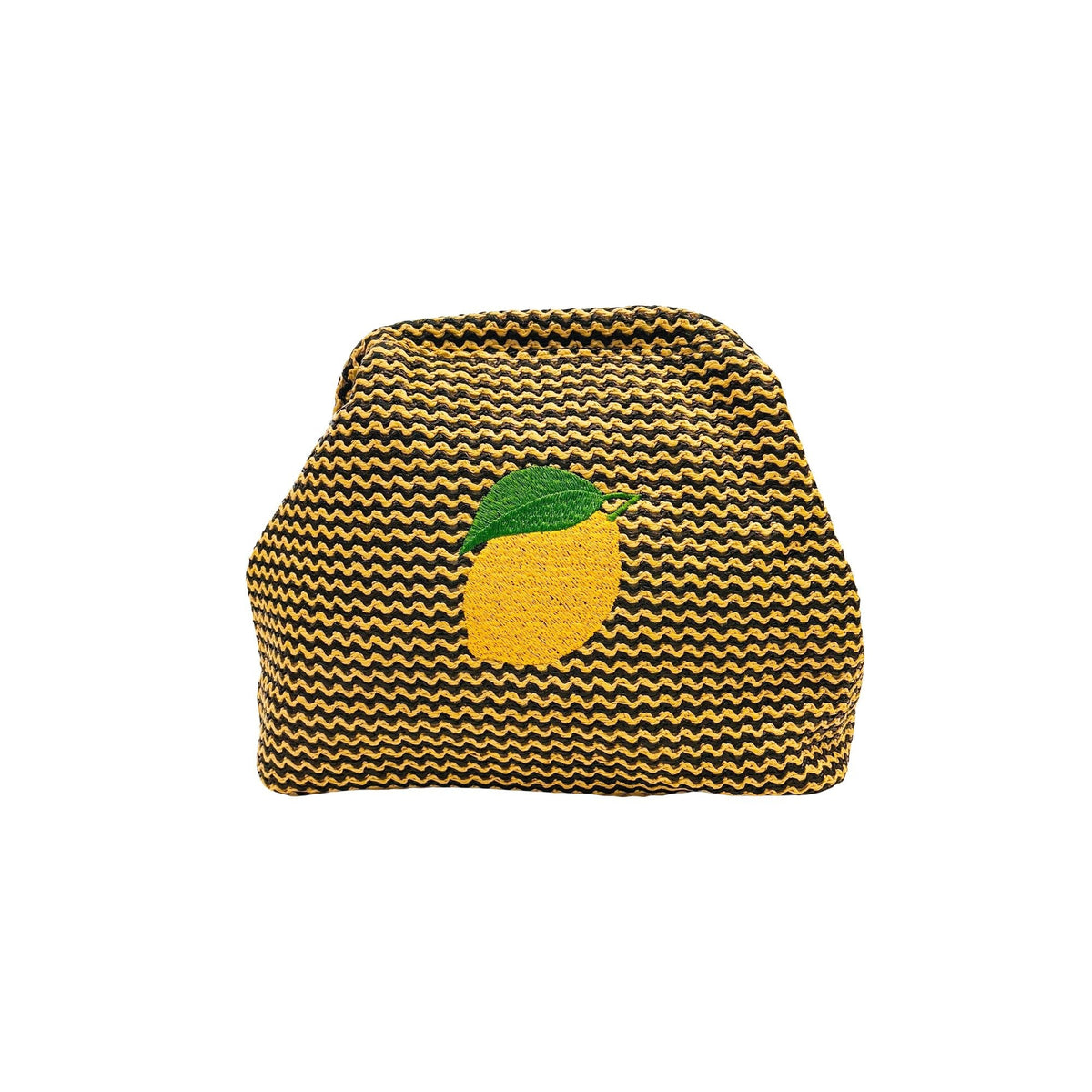 Lemon Straw Clutch