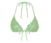 Sienna Sequin Embroidery Bikini Top - Green