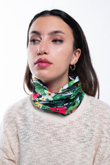 Multi Purpose Neck Scarf - Floral Stripes