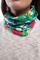 Multi Purpose Neck Scarf - Floral Stripes
