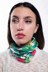 Multi Purpose Neck Scarf - Floral Stripes