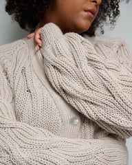 Nemunas: Sea Salt Merino Wool Cardigan