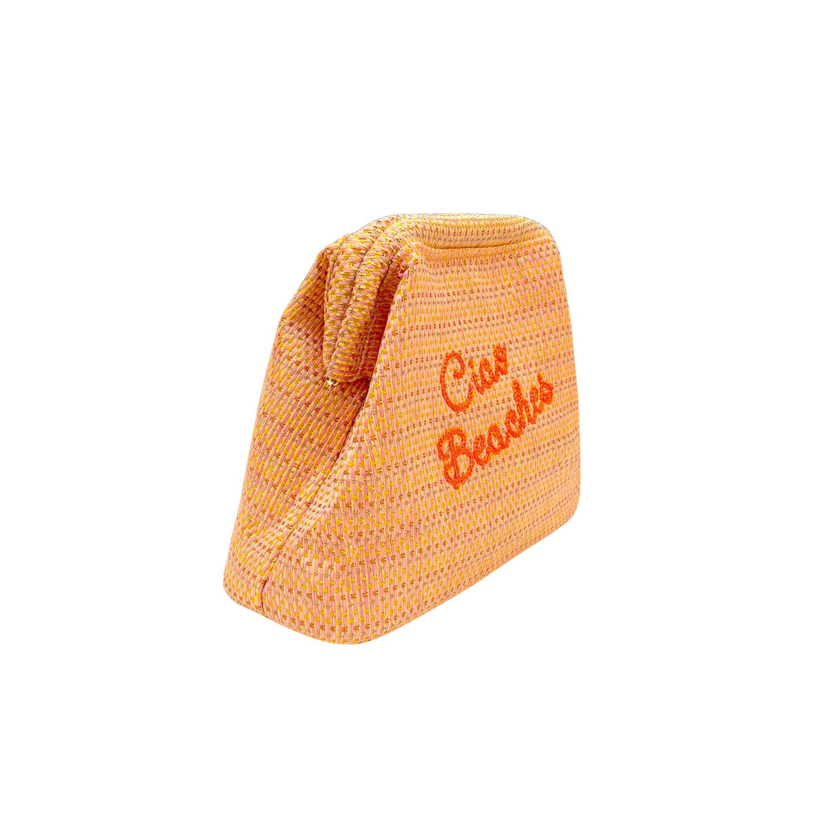 Neon Orange Ciao Beaches Clutch