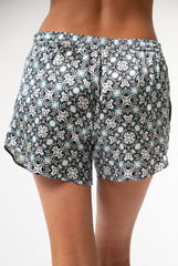 Black Crystal Neo Geo Silk Shorts