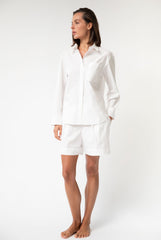 White InStyle Cotton Poplin Shorts