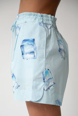 InStyle Cotton Poplin Shorts Ice Cubes
