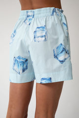 InStyle Cotton Poplin Shorts Ice Cubes