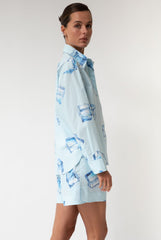 InStyle Cotton Poplin Shirt Ice Cubes