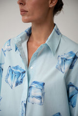 InStyle Cotton Poplin Shirt Ice Cubes