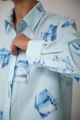 InStyle Cotton Poplin Shirt Ice Cubes