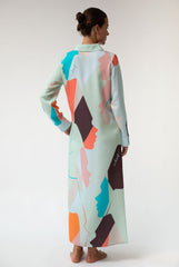 Us Tencel Twill Button-Down Long Shirt Dress