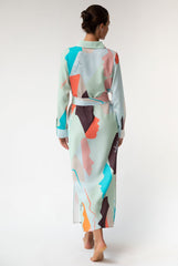 Us Tencel Twill Button-Down Long Shirt Dress