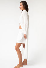 White Heavy Linen Shorts Perfect Days