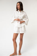 White Heavy Linen Shirt Perfect Days
